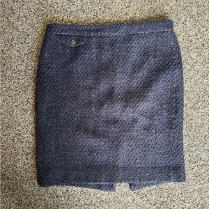 J. Crew Navy Tweed Pencil Skirt